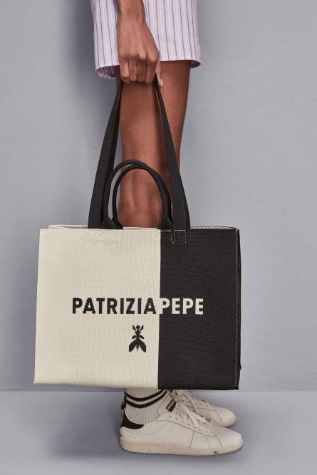 Fabric shopping bag, Multicolor, Patrizia Pepe