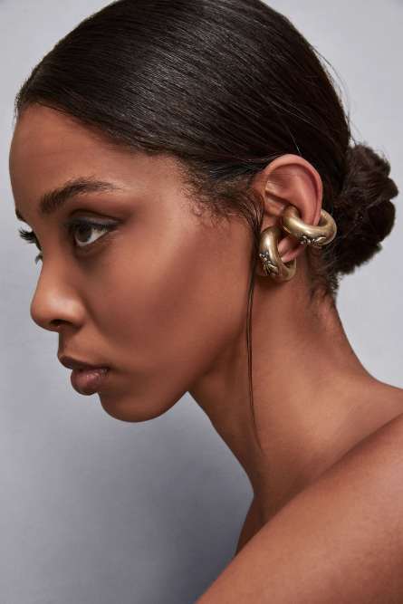 Circle ear cuff, Gold, Patrizia Pepe