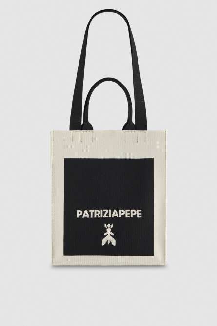 Vertical fabric shopping bag, Multicolor, Patrizia Pepe