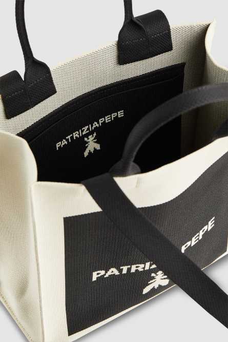 Vertical fabric shopping bag, Multicolor, Patrizia Pepe