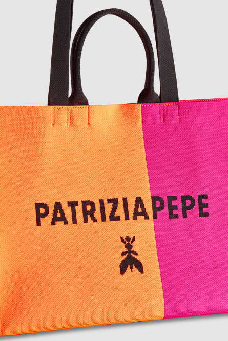 Shopper aus Stoff, Rosa, Patrizia Pepe