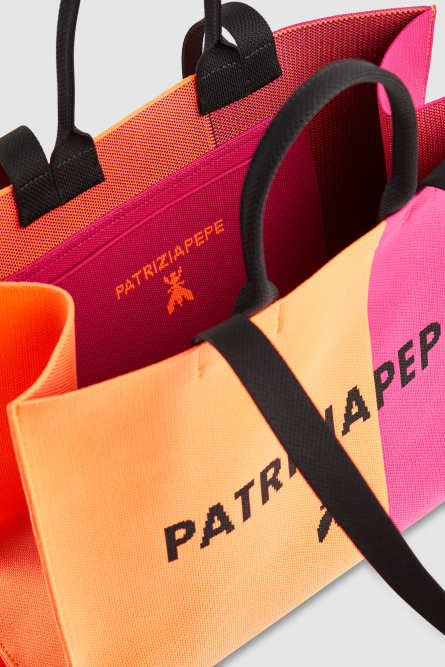 Shopper aus Stoff, Rosa, Patrizia Pepe