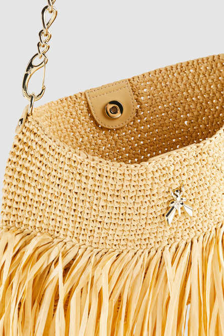 Geflochtene Umhängetasche, Beige, Patrizia Pepe
