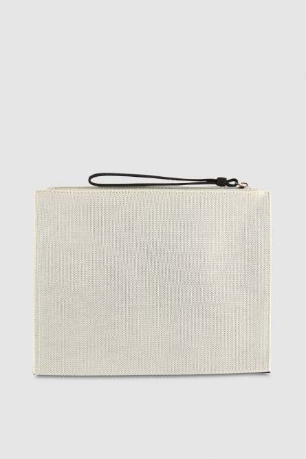 Medium fabric clutch bag with zipper, Multicolor, Patrizia Pepe