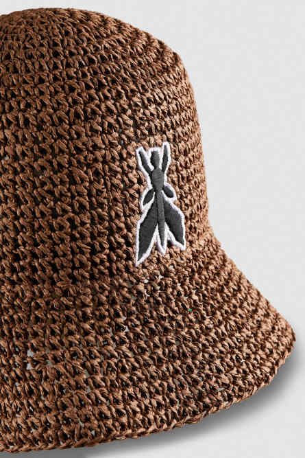 Braided bucket hat, Brown, Patrizia Pepe