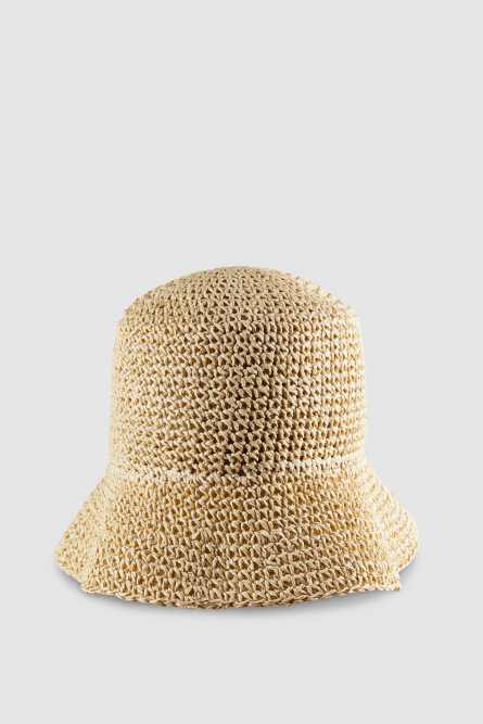 Braided bucket hat, Beige, Patrizia Pepe