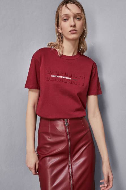T-shirt with slogan, Red, Patrizia Pepe