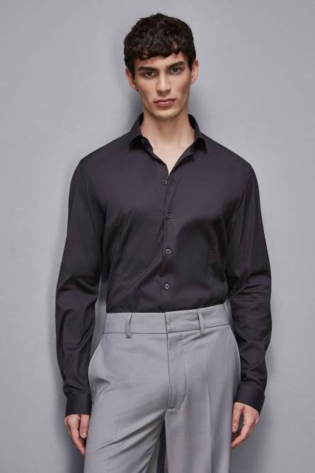 Cotton poplin long shirt, Blue, Patrizia Pepe