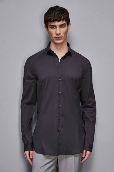 Cotton poplin long shirt, Blue, Patrizia Pepe