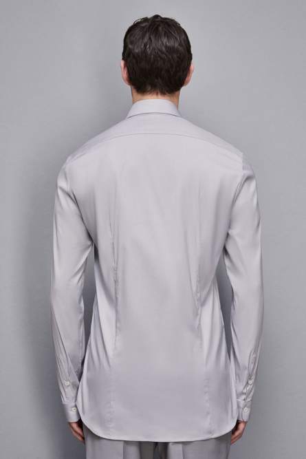Cotton poplin long shirt, Grey, Patrizia Pepe