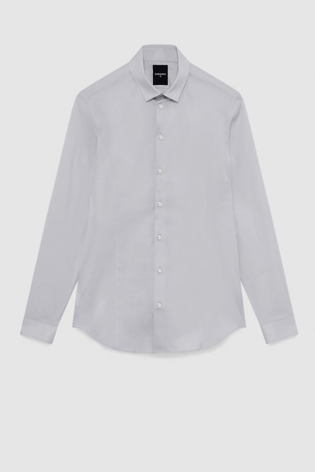 Cotton poplin long shirt, Grey, Patrizia Pepe
