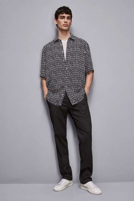 Viscose patterned shirt, White, Patrizia Pepe