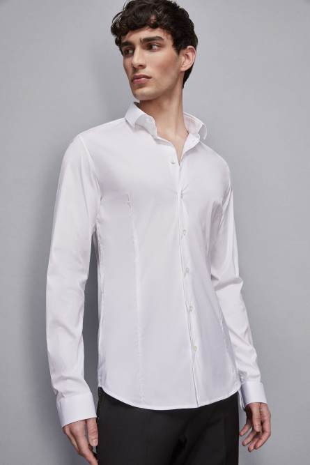 Cotton poplin regular shirt, White, Patrizia Pepe