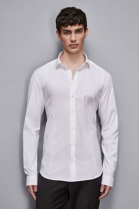 Cotton poplin regular shirt, White, Patrizia Pepe
