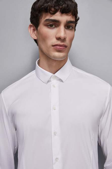 Cotton poplin regular shirt, White, Patrizia Pepe