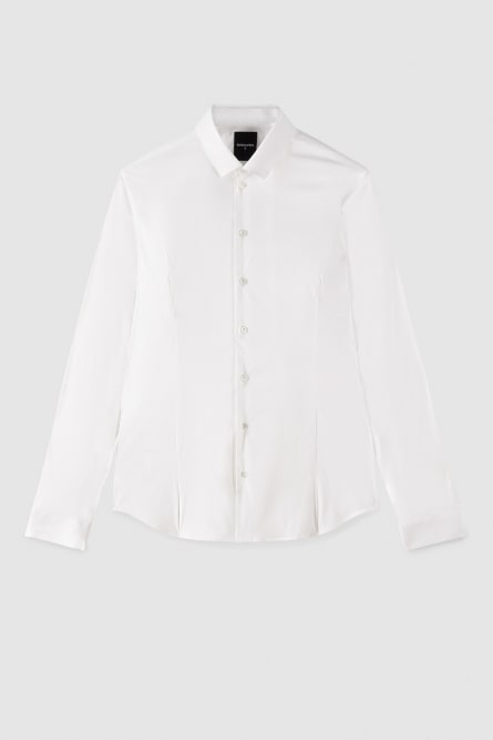 Cotton poplin regular shirt, White, Patrizia Pepe
