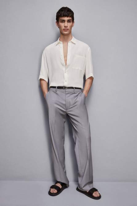 Short sleeve shirt in viscose twill, White, Patrizia Pepe