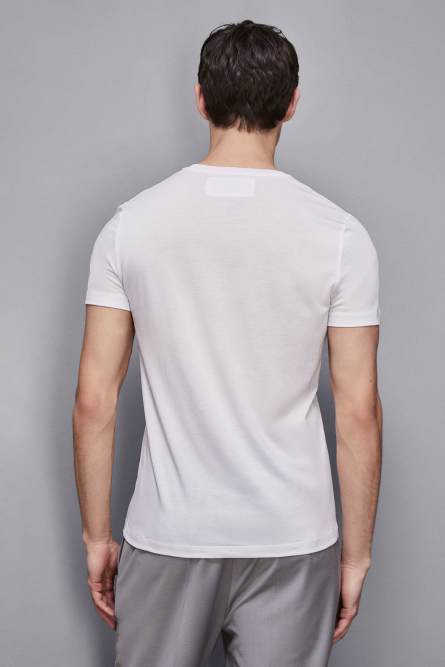 Slim fit t-shirt in Lyocell jersey and cotton, White, Patrizia Pepe