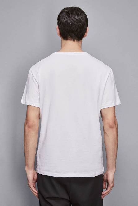 Pima cotton jersey t-shirt with logo, White, Patrizia Pepe