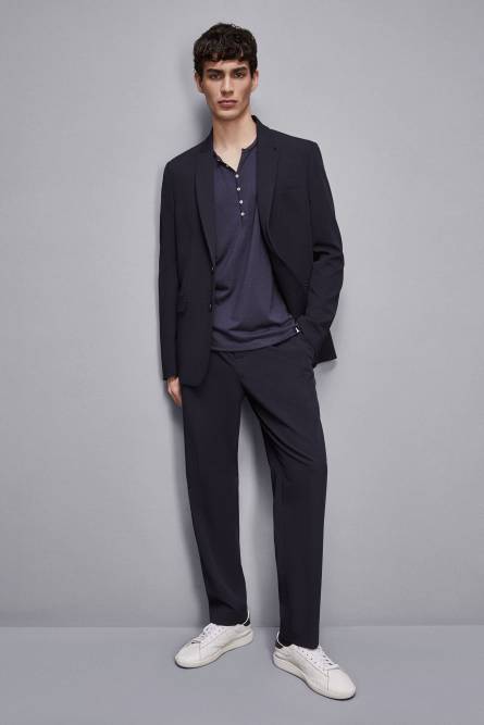 Long sleeve jersey with buttons, Blue, Patrizia Pepe