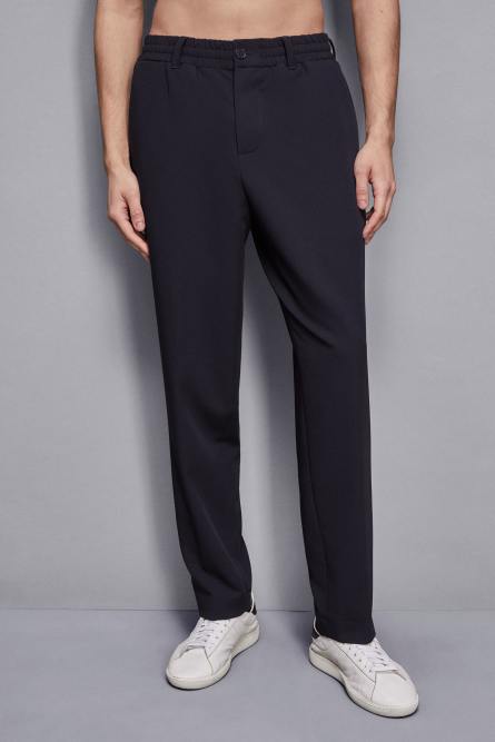 Gabardine jogging pants, Blue, Patrizia Pepe