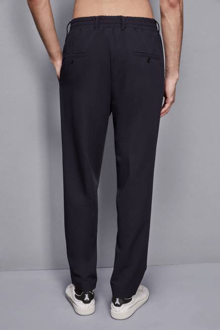 Gabardine jogging pants, Blue, Patrizia Pepe