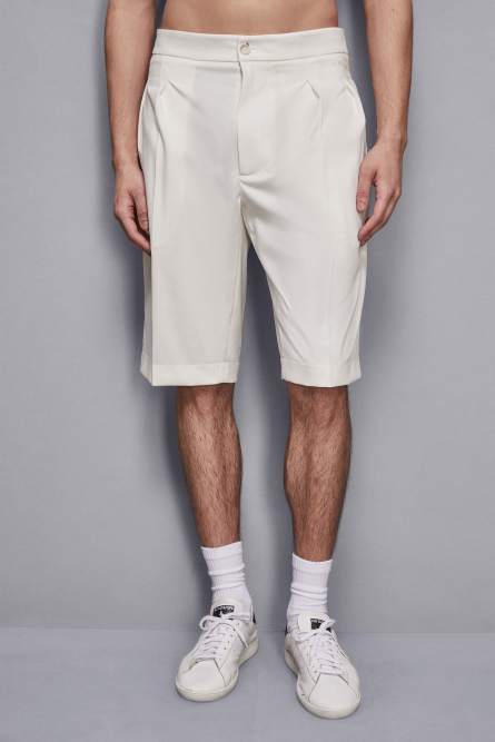 Wool blend shorts, White, Patrizia Pepe