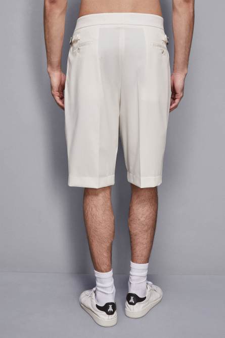 Wool blend shorts, White, Patrizia Pepe