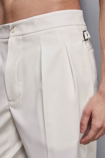 Wool blend shorts, White, Patrizia Pepe