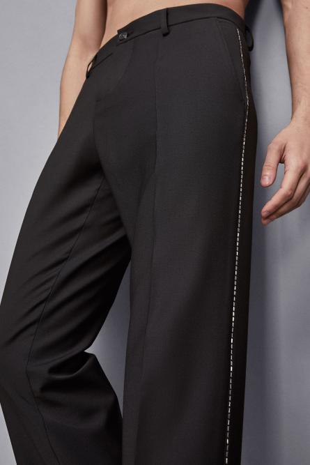 Slim fit pants in cool wool, Black, Patrizia Pepe