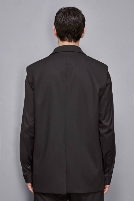 Giacca gilet in misto lana, Nero, Patrizia Pepe