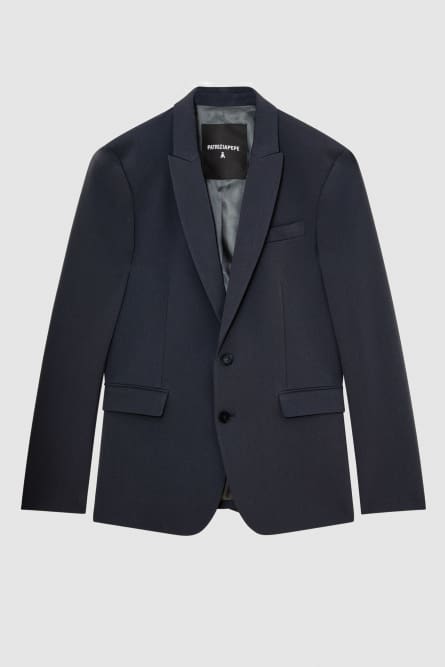 Giacca monopetto in misto viscosa, Blu, Patrizia Pepe