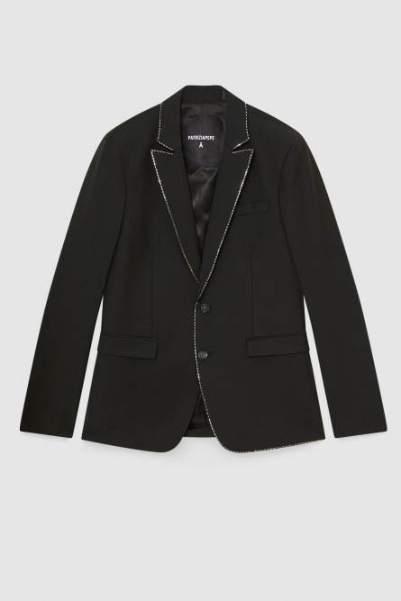 Slim fit jacket in cool wool, Black, Patrizia Pepe