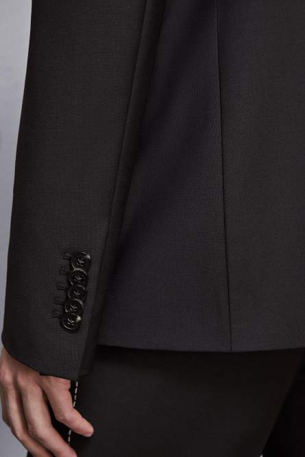 Slim fit jacket in cool wool, Black, Patrizia Pepe