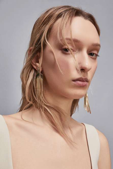 Elegant snake chain earrings, Gold, Patrizia Pepe