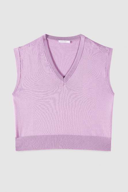 Knitted vest, Purple, Patrizia Pepe