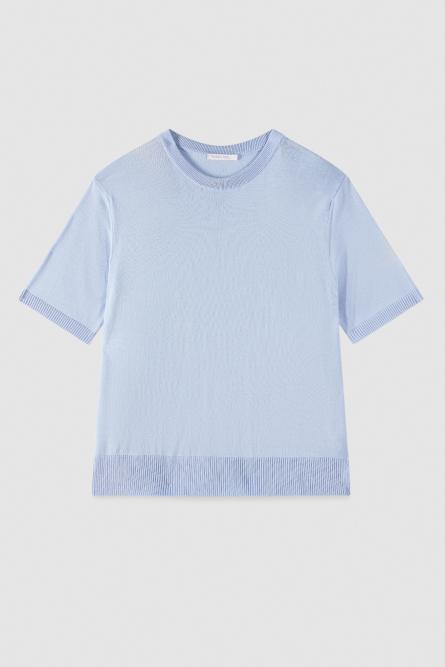 Knitted T-shirt, Light Blue, Patrizia Pepe