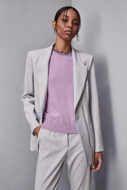 Knitted T-shirt, Purple, Patrizia Pepe