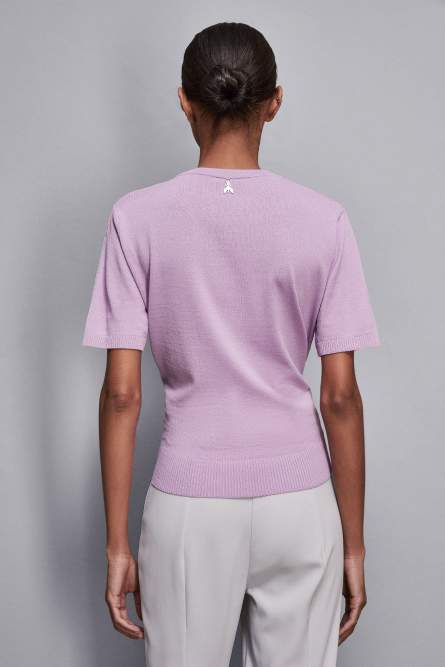Knitted T-shirt, Purple, Patrizia Pepe