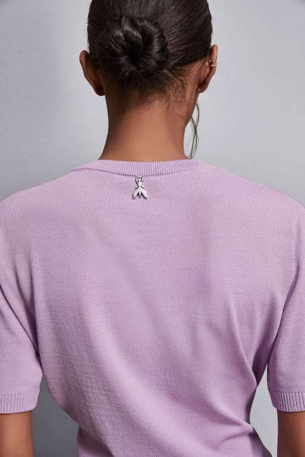 Knitted T-shirt, Purple, Patrizia Pepe