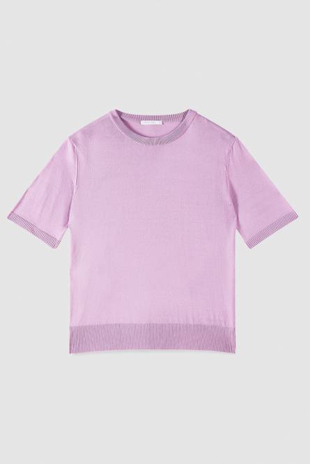 Knitted T-shirt, Purple, Patrizia Pepe
