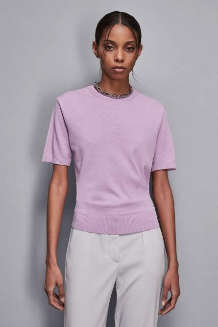Knitted T-shirt, Purple, Patrizia Pepe