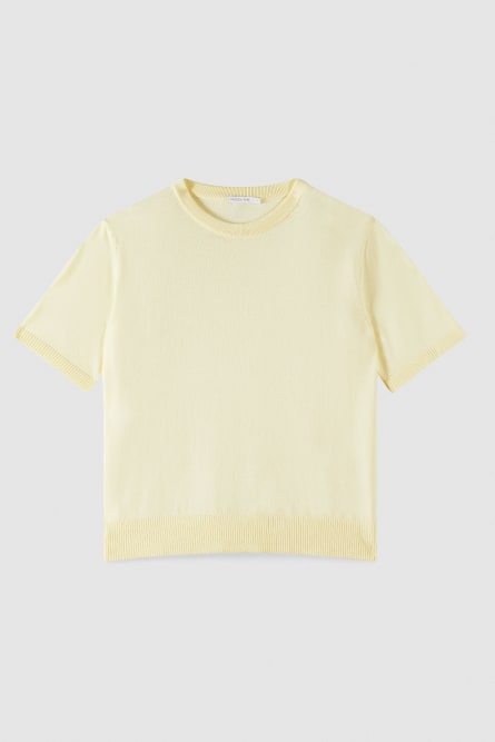 Knitted T-shirt, Yellow, Patrizia Pepe