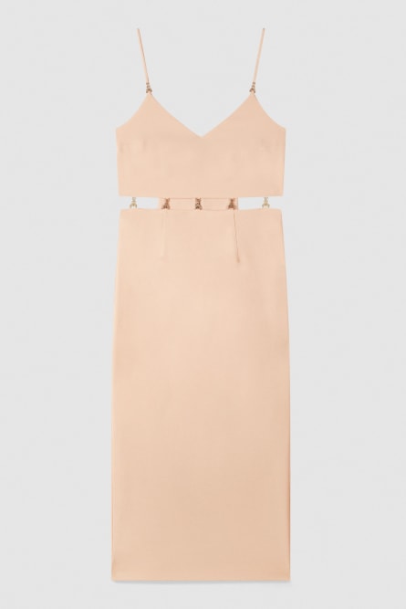 Crepe midi dress, Apricot, Patrizia Pepe