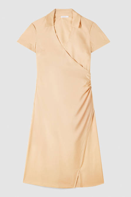 Cotton crossover dress, Apricot, Patrizia Pepe