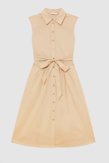 Midi cotton shirt dress, Apricot, Patrizia Pepe