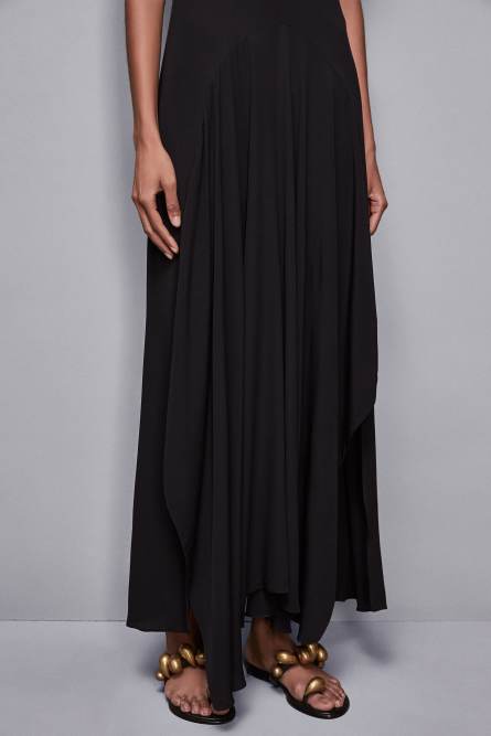 Long dress in Essential viscose, Black, Patrizia Pepe