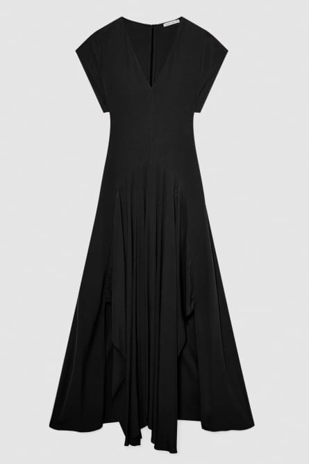 Long dress in Essential viscose, Black, Patrizia Pepe