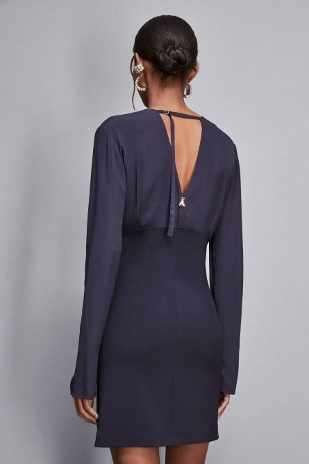 Essential V-neck dress, Blue, Patrizia Pepe