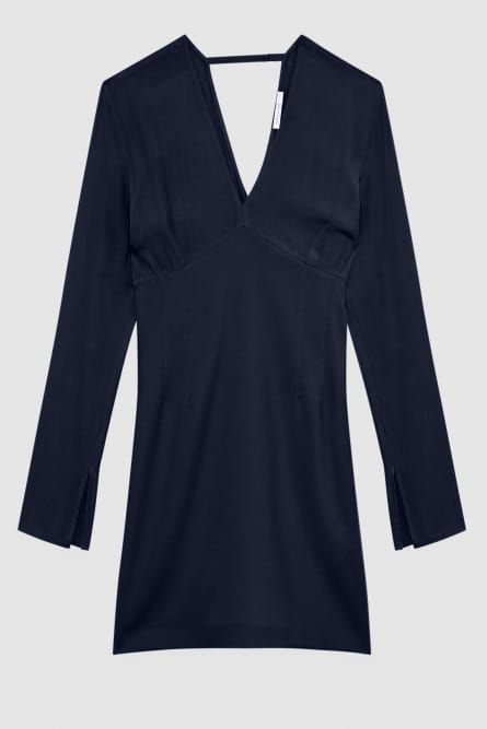 Essential V-neck dress, Blue, Patrizia Pepe
